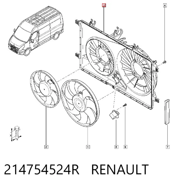 Bastidor radiador 214754524R Renault (RVI)