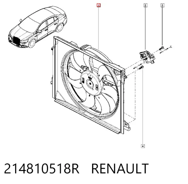Ventilador de radiador 214810518R Renault (RVI)