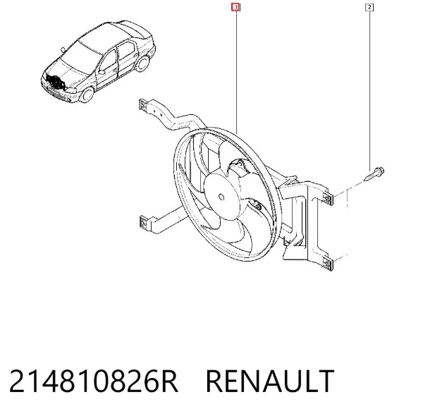 Ventilador del motor 214810826R Renault (RVI)