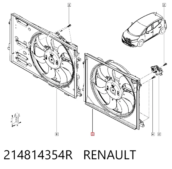 Ventilador de radiador 214814354R Renault (RVI)