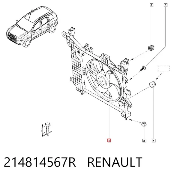 Ventilador de radiador 214814567R Renault (RVI)