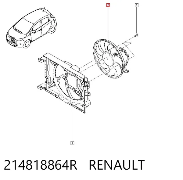 Ventilador del motor 214818864R Renault (RVI)