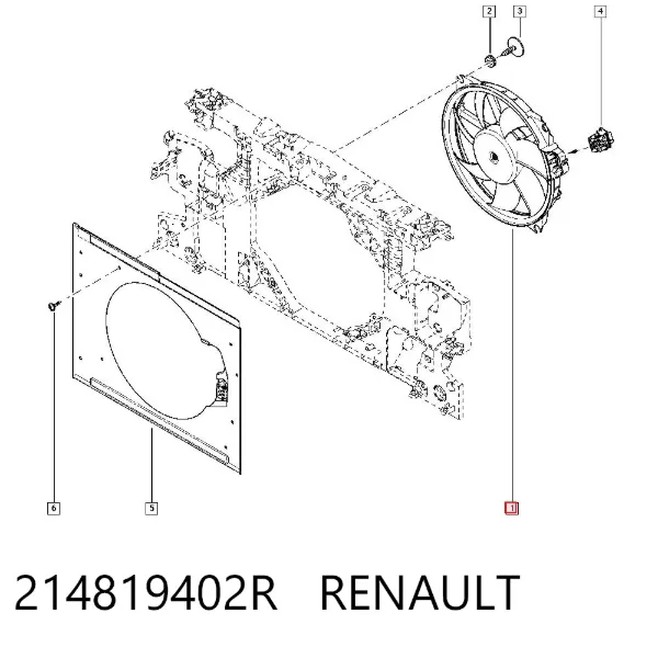 Ventilador del motor 214819402R Renault (RVI)