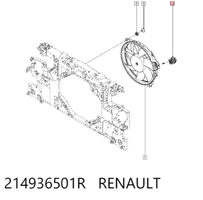 Regulador de velocidad del ventilador de refrigeración (unidad de control) RENAULT 214936501R