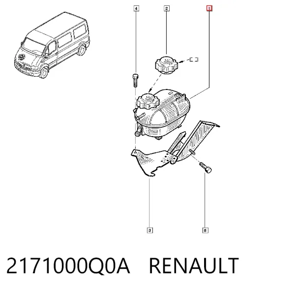Vaso de expansión 2171000Q0A Renault (RVI)