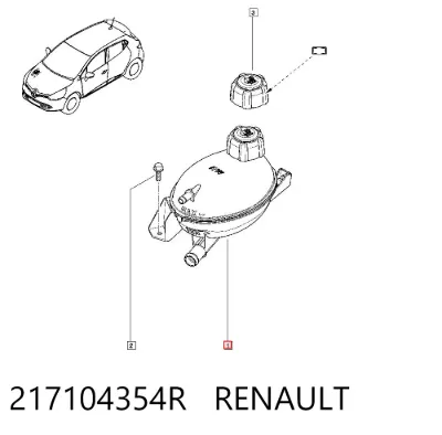 Depósito de expansión del sistema de refrigeración RENAULT 217104354R