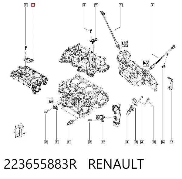 Sensor de presión EGR 223655883R Renault (RVI)