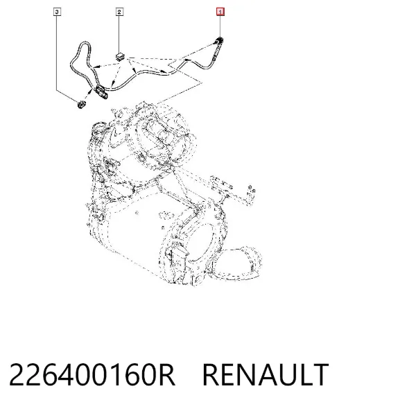 Sensor de temperatura de gases de escape antes del filtro de partículas 226400160R Renault (RVI)