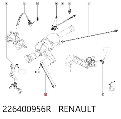 Sensor de temperatura de gases de escape antes del filtro de partículas RENAULT 226400956R