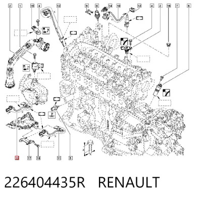 Sensor de temperatura de gases de escape antes de la turbina RENAULT 226404435R