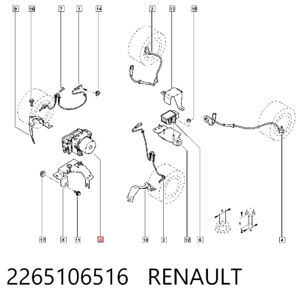 Módulo ABS 2265106516 Renault (RVI)