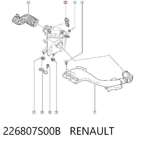 Caudalímetro 226807S00B Renault (RVI)