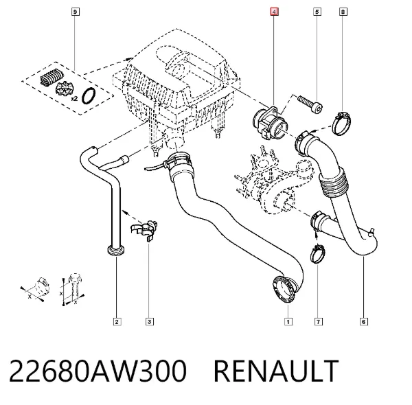 Caudalímetro 22680AW300 Renault (RVI)