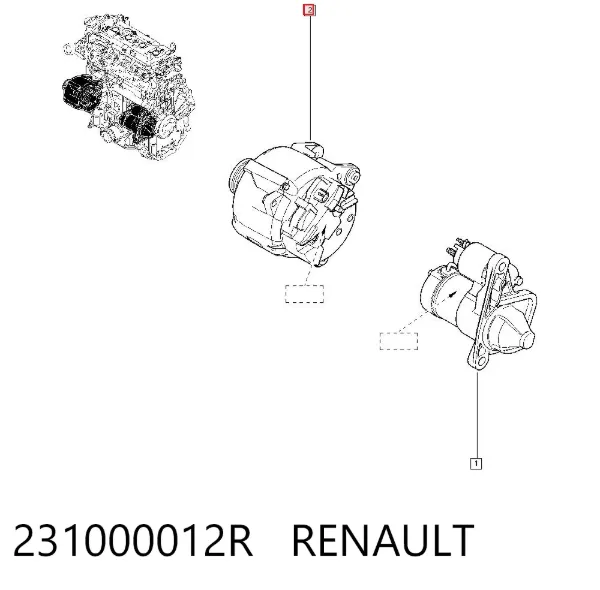 Alternador 231000012R Renault (RVI)