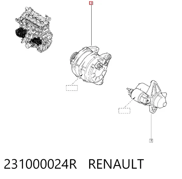 Alternador 231000024R Renault (RVI)
