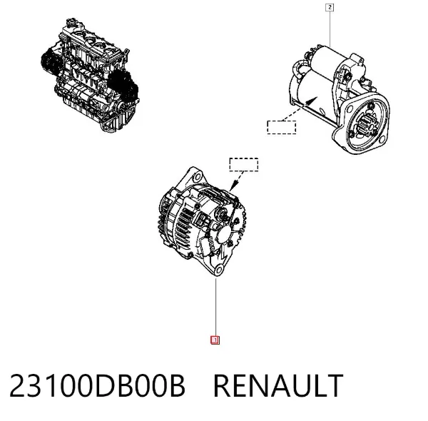 Alternador 23100DB00B Renault (RVI)