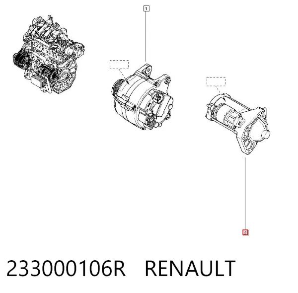 Motor de arranque 233000106R Renault (RVI)