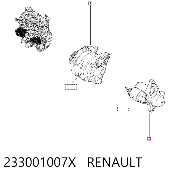 Motor de arranque 233001007X Renault (RVI)