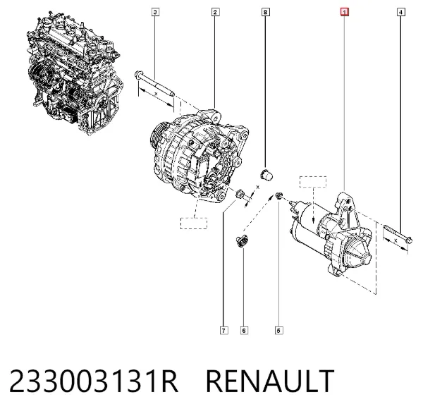 Motor de arranque 233003131R Renault (RVI)