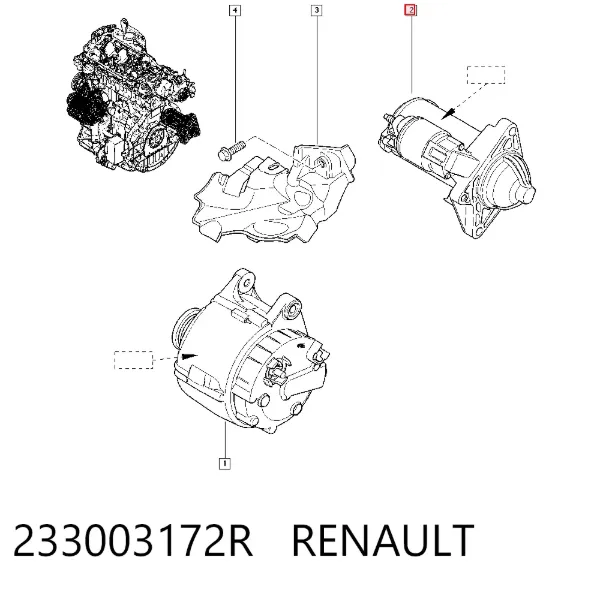 Motor de arranque 233003172R Renault (RVI)