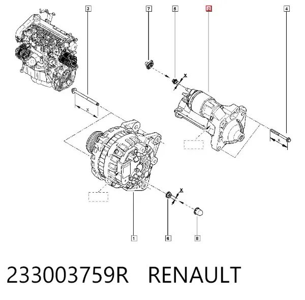 Motor de arranque 233003759R Renault (RVI)