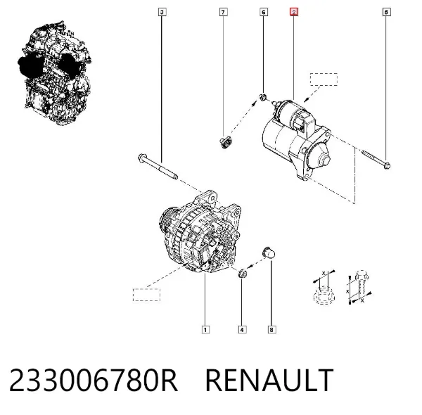 Motor de arranque 233006780R Renault (RVI)