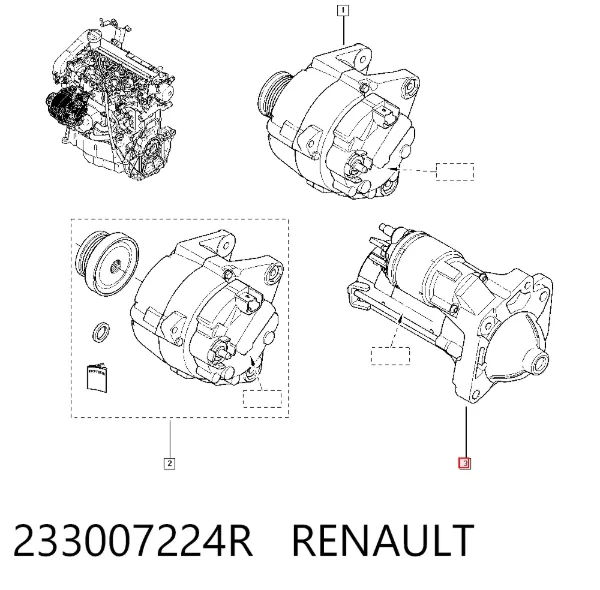 Motor de arranque 233007224R Renault (RVI)