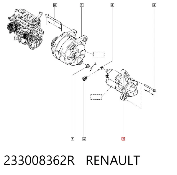 Motor de arranque 233008362R Renault (RVI)