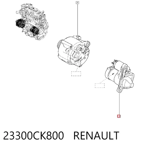 Motor de arranque 23300CK800 Renault (RVI)