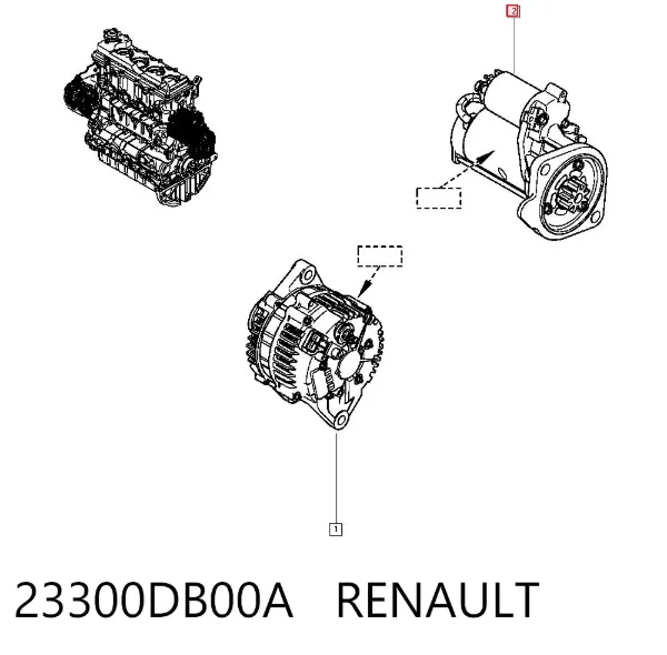 Motor de arranque 23300DB00A Renault (RVI)