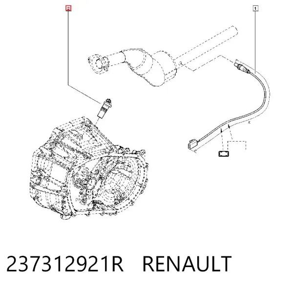 Sensor de cigüeñal 237312921R Renault (RVI)
