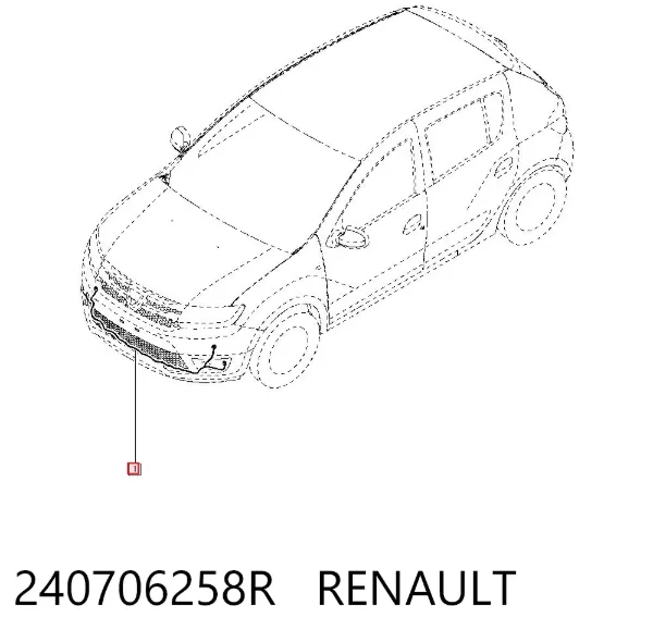 Cableado de faros antiniebla delanteros 240706258R Renault (RVI)
