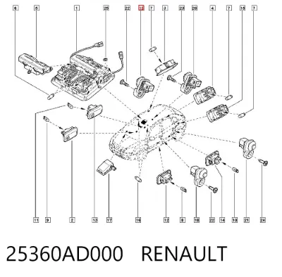 Interruptor de puerta RENAULT 25360AD000