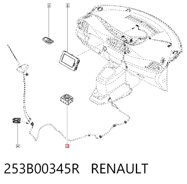 Joystick multifunción 253B00345R Renault (RVI)
