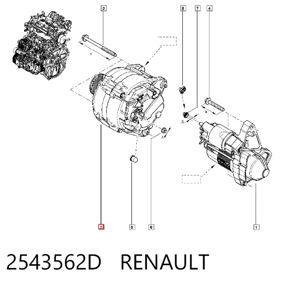 Alternador 2543562D Renault (RVI)