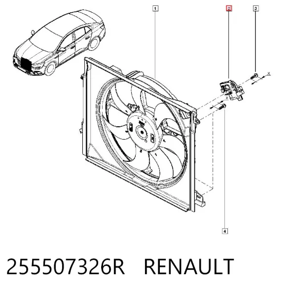 Relé ventilador 255507326R Renault (RVI)