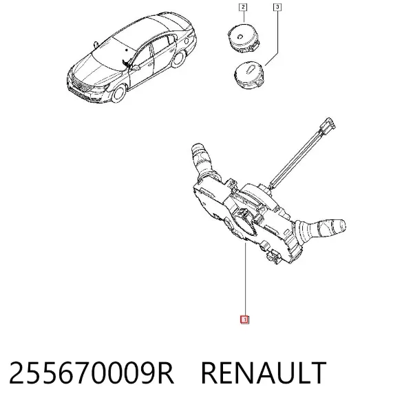 Conmutador izquierdo de la columna de dirección 255670009R Renault (RVI)