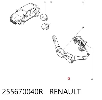 Conmutador de la columna de dirección completo RENAULT 255670040R