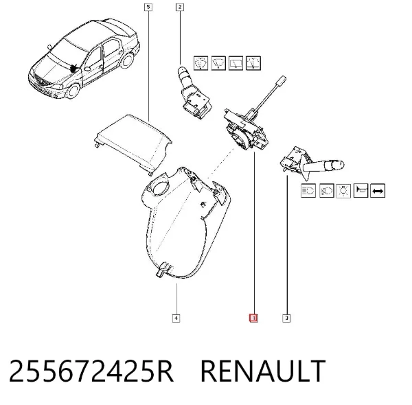 Anillo AIRBAG 255672425R Renault (RVI)