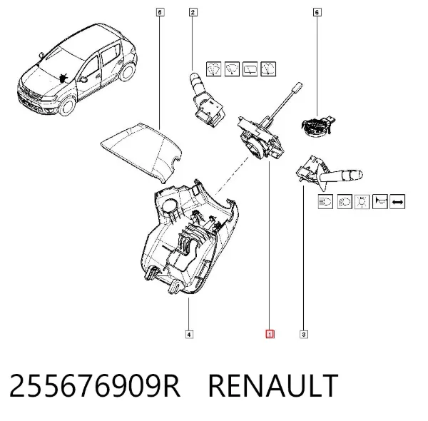 Anillo AIRBAG 255676909R Renault (RVI)