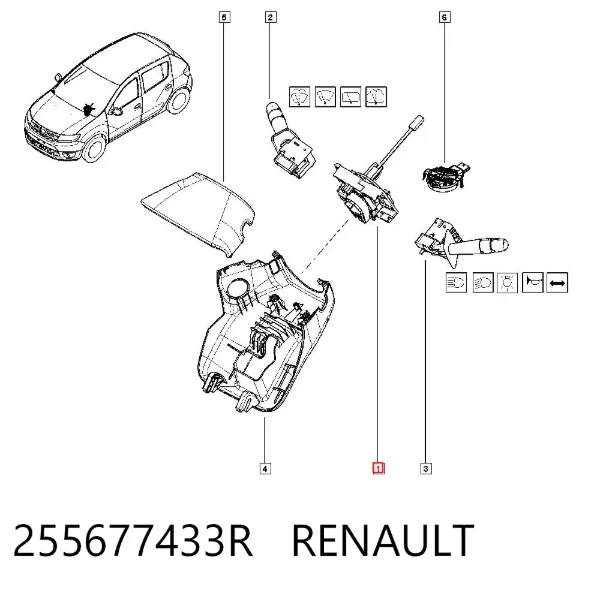 Anillo AIRBAG 255677433R Renault (RVI)