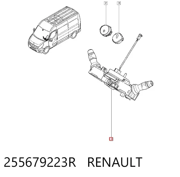 Conmutador columna dirección 255679223R Renault (RVI)