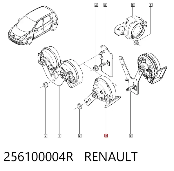 Claxon Renault Megane III