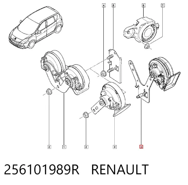 Claxon 256101989R Renault (RVI)