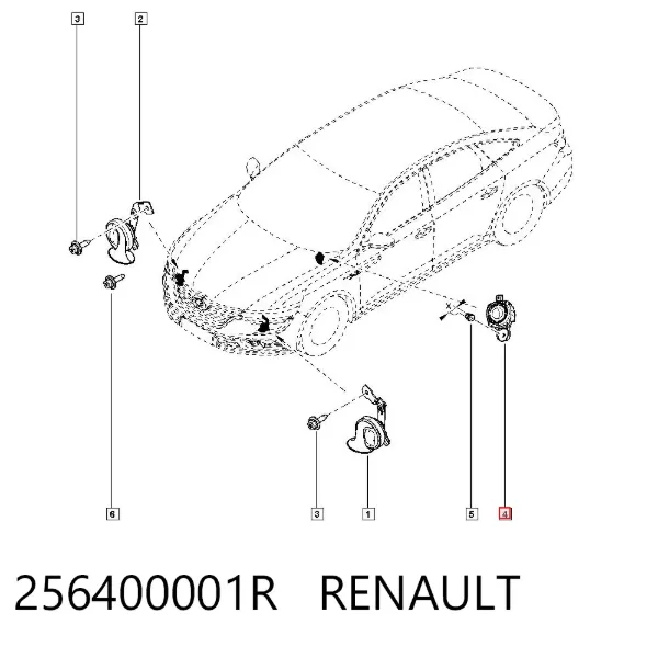 Campana de alarma acústica 256400001R Renault (RVI)