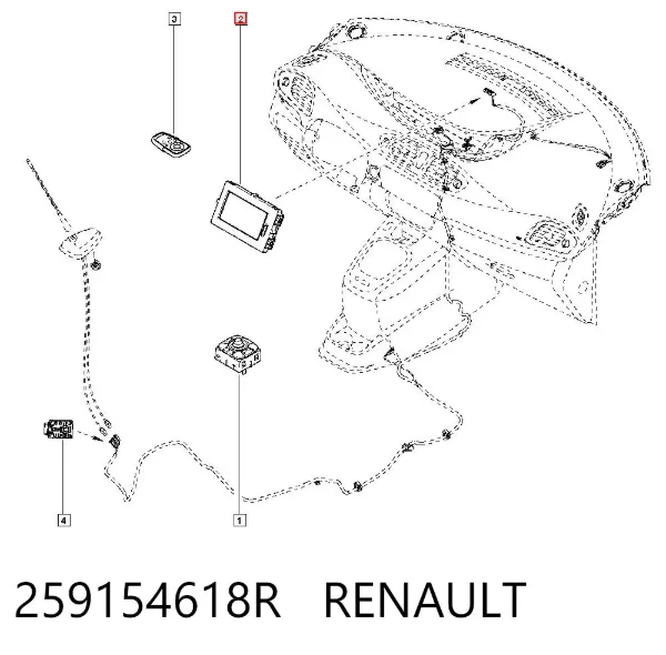 Joystick multifunción 259154618R Renault (RVI)