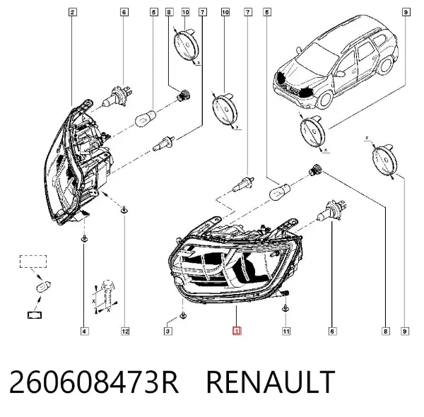 Faro izquierdo Renault DUSTER II