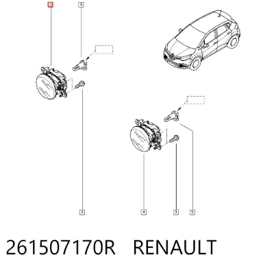 Faro antiniebla derecho RENAULT 261507170R