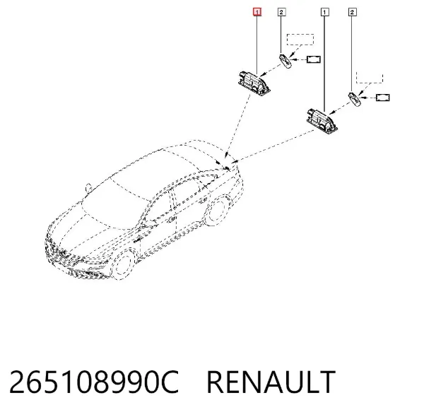 Luz matricula 265108990C Renault (RVI)