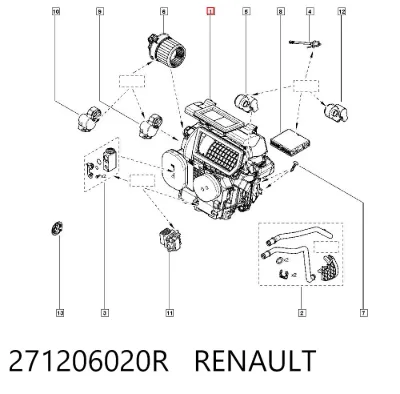 Caja de calefacción completa RENAULT 271206020R